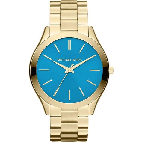 michael kors herrenuhr blau gold|Michael Kors watch.